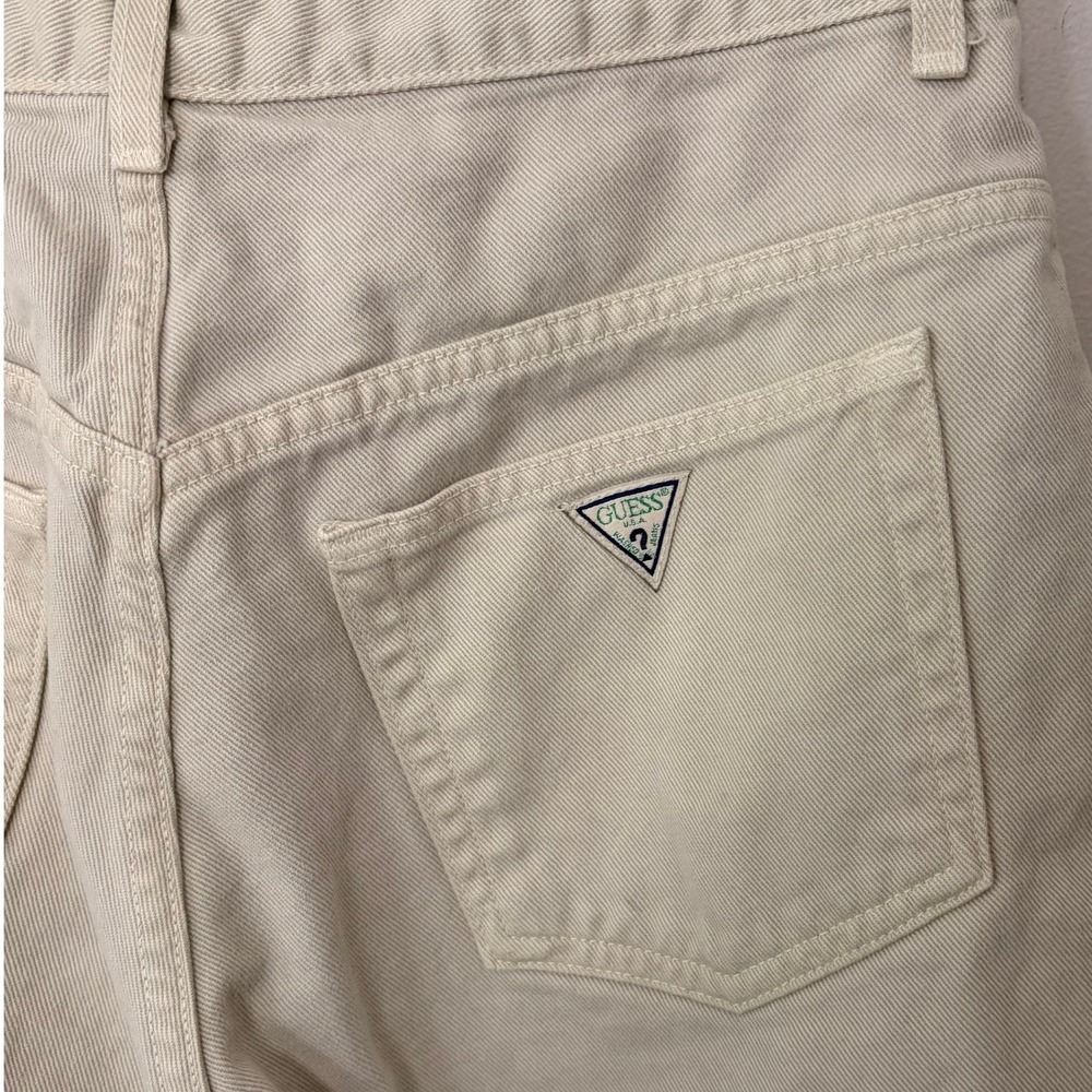 Vintage Guess Pascal Jeans Men 34 Khaki Denim Loose Fit Tapered 075 USA 90s Rare